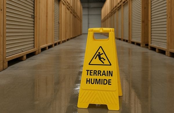 Alerte sol humide dans un entrepôt – Importance d’assurer les biens stockés avec Grospiron