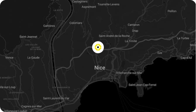 Carte localisant l’agence Grospiron à Nice pour les services de déménagement
