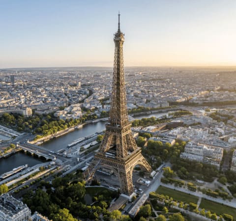 Tour Eiffel symbolisant le service de garde-meubles Grospiron à Paris