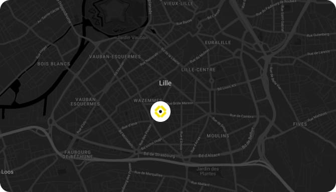 Carte de Lille indiquant l’implantation locale de Grospiron