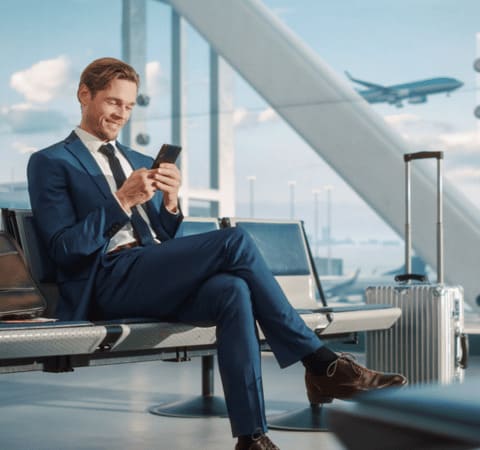 Cadre en déplacement professionnel international accompagné par Grospiron
