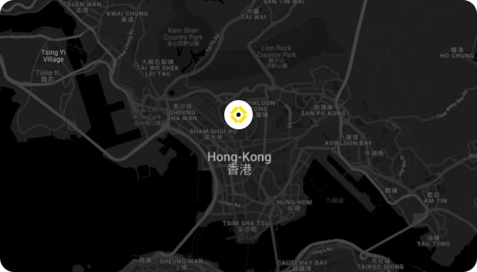 Carte de Hong Kong, bureau de Grospiron pour la mobilité internationale